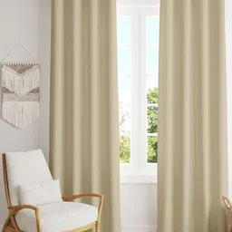 Parda Online Beige Black Out Long Door Curtain-image-45