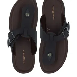 Trekiva Men Black Adjustable Buckle Detail Slip-On Flats-picture-17
