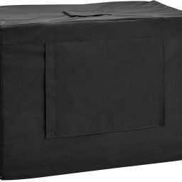 Polyester Pet Kennel Cover Universal Fit for Dog Crate (30 Inch Dog Cage Cover) Black Pet Crate-10