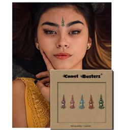 Comet Busters Set of 5 Handcrafted Reusable Traditional Designer Bindis - 001 image 2