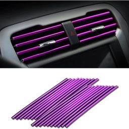 10 pcs Car Air Conditioner Decoration Strip for Vent Outlet 5 mm x 5 m Purple Reflective Tape-image-45