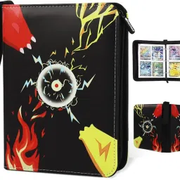 Card Binder 4 Pocket Trading Card Binder Holder Fits 400 Cards with 50 Removable-image-62