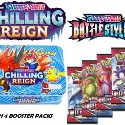 Pokémon Cards Playing Sword & Shield Battle Styles with 4 Booster Packs Card.-image-7