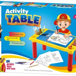 Activity Learning Table Art & Craft Making Educational Table. Foldable Plastic Inversion Table-image-22