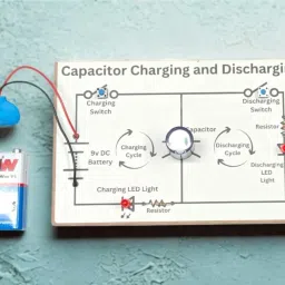 Working Model DIY Kit Charging & Discharging Capacitor Science Educational Electronic Hobby Kit-14