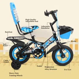 10T PREMIUM QUALITY COMET CYCLE ( SKYBLUE ) FOR 2 TO 3 YEARS KIDS 96% ASSEMBLE 10 T (inch) BMX Cycle-17