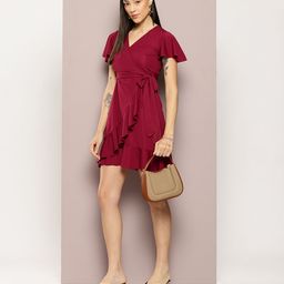 aaliya Flared Sleeve Ruffled Mini Dress-picture-56