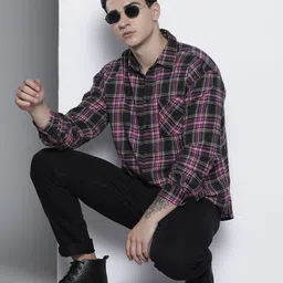 boohooMAN Flannel Checked Oversized Shirt-picture-21