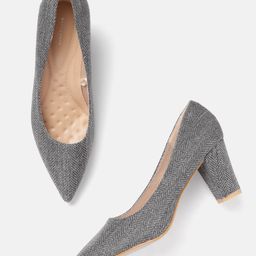 Van Heusen Woman Chevron Woven Design Block Pumps-41