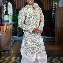 Shasak Floral Printed Cotton Straight Kurta-picture-6