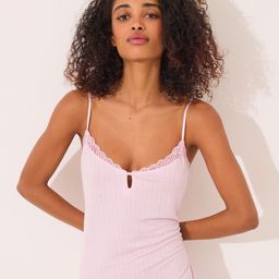 women'secret Lace Detail Shoulder Straps Striped Nightdress 3239682-71-image-86