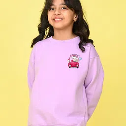 NUSYL Girls Round Neck Oversized Sweatshirt-picture-10