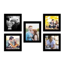 Art Street Black Solid Set Of 5 Wall Photo Frames image 2