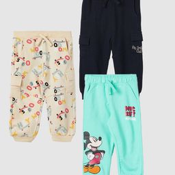 Juniors by Lifestyle Boys Pack Of 3 Printed Pure Cotton Track Pants-image-24