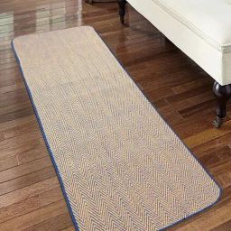 Saral Home Blue & Beige Handloom Runner - Set of 1-image-131