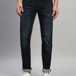 Cantabil Blue Regular Fit Solid Jeans-image-54