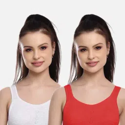 FIMS: Fashion is my Style Grey & Red Sports Bras - Pack Of 2-image-32