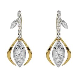 Emori 14k Yellow Gold & Diamond Glittering Gemstone Drop Earrings-image-47
