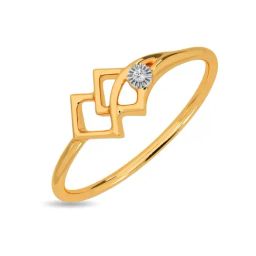 Kisna Diamond & Gold Jewellery Cali 14k (585) Diamond & Gold Ring For Women-picture-33