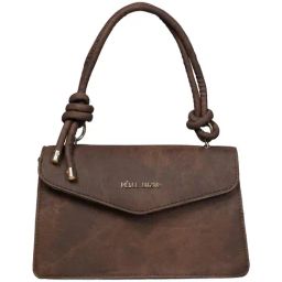PELLE LUXUR Brown Solid Small Handbag-25