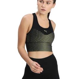 Puma Black & Yellow Under Wired Non Padded Sports Bra-image-17