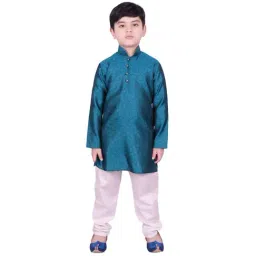 SG Yuvraj Kids Green & White Printed Kurta with Pyjama-image-69
