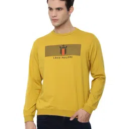 Louis Philippe Sport Yellow Regular Fit Logo Printed Sweatshirt-picture-11