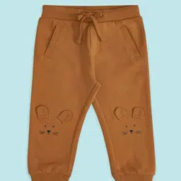 Pantaloons Baby Kids Brown Cotton Printed Joggers-picture-5
