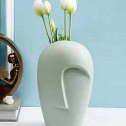Tayhaa White Designer Flower Vase-image-34