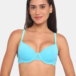 Zivame Aqua Blue Under Wired Padded T-Shirt Bra-image-56
