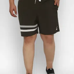 Yuuki Olive Striped Plus Size Shorts-picture-32