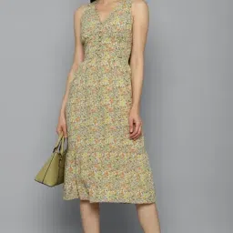 Allen Solly Multicolor Floral Print Dress-image-82