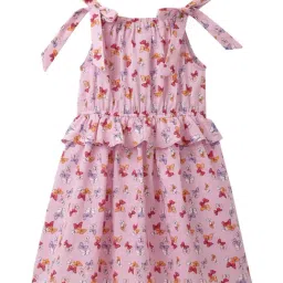 Cub McPaws Kids Pink Floral Print Dress-image-70