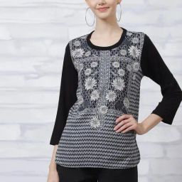 Rangriti Black Printed Top-41