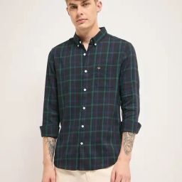 The Bear House Black Slim Fit Checks Shirt-picture-14
