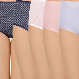Amante Multicolor Cotton Printed Hipster Panty (Pack of 5)-image-46