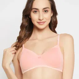 Clovia Light Pink Full Coverage Non-Wired T-Shirt Bra-image-109