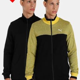 Puma Black Cotton Regular Fit Reversible Sweatshirt-image-8