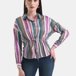 Kazo Printed Shirt With Drawstring-image-6