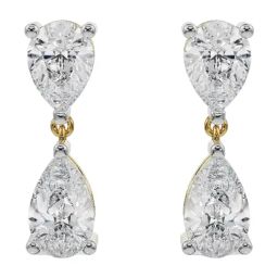 Emori 14k Yellow Gold & Diamond Subtle Pear Drop Earrings-image-71