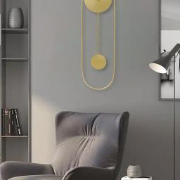 CHRONIKLE Oval Gold Iron Wall Clock-14