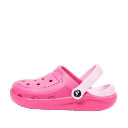 Fame Forever by Lifestyle Kids Fuchsia Pink Back Strap Clogs-image-12