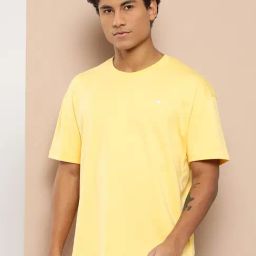 ALCIS Dry Tech Yellow Regular Fit Sports T-Shirt-image-3