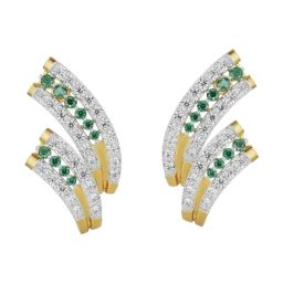 Emori 18k Yellow Gold & Diamond Tina Shimmering Stud Earrings-image-89