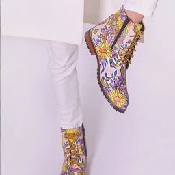 Kanvas Men's Multicolor Derby Boots-picture-6