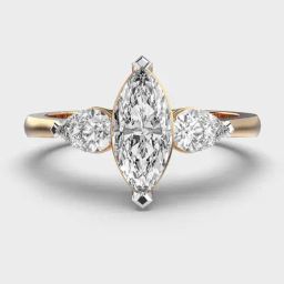 Jewelbox Lunar Mirage 14KT Yellow Gold Labgrown Diamond Ring for Women-image-12