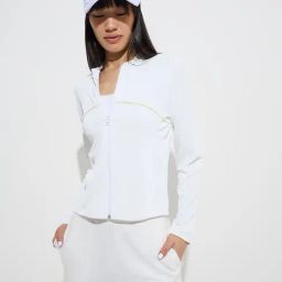 Studiofit by Westside White Ribbed Jacket-picture-38