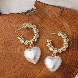 DressBerry Heart Shaped Drop Earrings-15