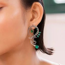 Shaya 92.5 Sterling Silver Unclench Oxidized Dangler for Women-image-124
