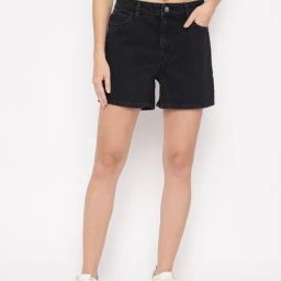Guess Charcoal Cotton Solid Shorts-picture-11